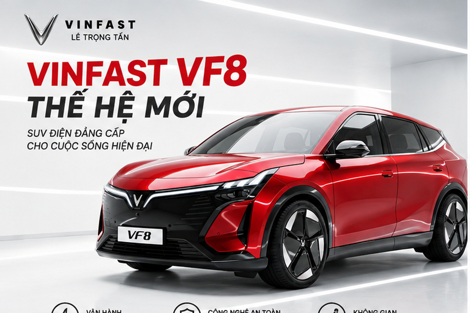Chi phí lăn bánh VinFast VF8 Thế hệ mới tại Hà Nội năm 2026.